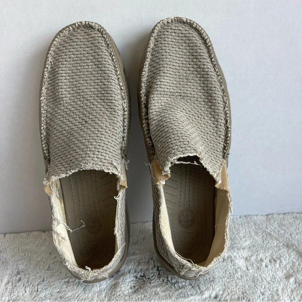 Rare Olukai/Crocs Men's Slip-On Casual Loafer in Beige